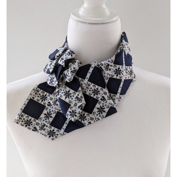 Ogsplosh - Winter Ascot Scarf Made From An Upcycled Vintage Necktie - NEW - Picture 5 of 8